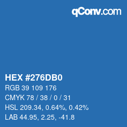 Color code: HEX #276DB0 | qconv.com