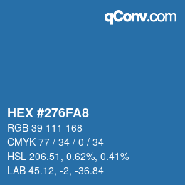 Color code: HEX #276FA8 | qconv.com