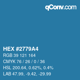 Color code: HEX #2779A4 | qconv.com
