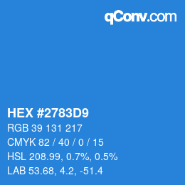 Color code: HEX #2783D9 | qconv.com