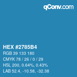 Color code: HEX #2785B4 | qconv.com