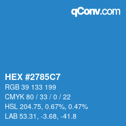Color code: HEX #2785C7 | qconv.com