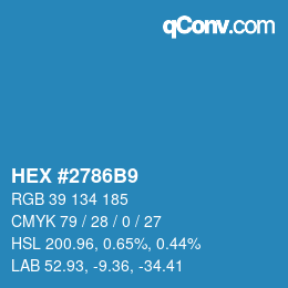 Color code: HEX #2786B9 | qconv.com