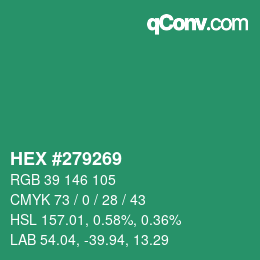 Color code: HEX #279269 | qconv.com