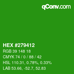 Color code: HEX #279412 | qconv.com