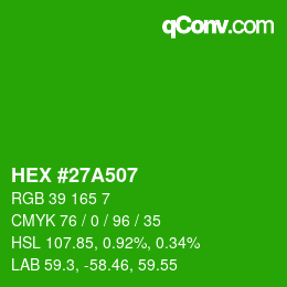 Color code: HEX #27A507 | qconv.com