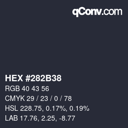 Color code: HEX #282B38 | qconv.com