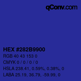 Farbcode: HEX #282B9900 | qconv.com