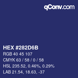 Color code: HEX #282D6B | qconv.com