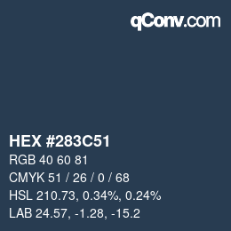 Color code: HEX #283C51 | qconv.com