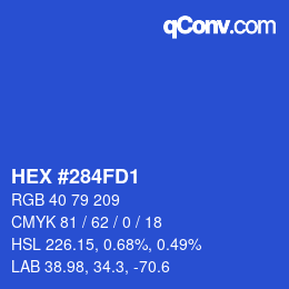 Color code: HEX #284FD1 | qconv.com
