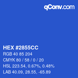 Color code: HEX #2855CC | qconv.com