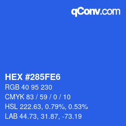 Color code: HEX #285FE6 | qconv.com