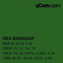Color code: HEX #2863243F | qconv.com