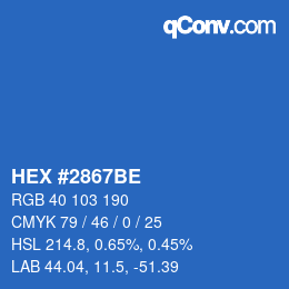 Color code: HEX #2867BE | qconv.com