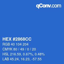 カラーコード: HEX #2868CC | qconv.com
