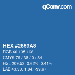 Color code: HEX #2869A8 | qconv.com