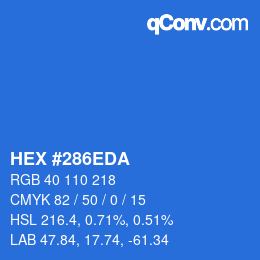 Color code: HEX #286EDA | qconv.com