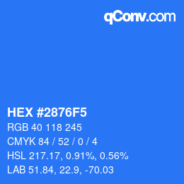 Color code: HEX #2876F5 | qconv.com