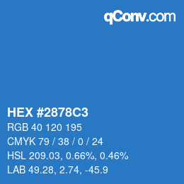 Color code: HEX #2878C3 | qconv.com