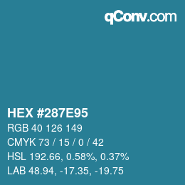 Color code: HEX #287E95 | qconv.com