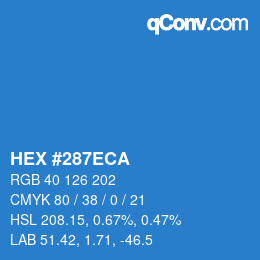 Código de color: HEX #287ECA | qconv.com