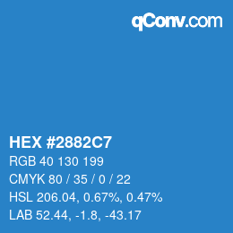 Color code: HEX #2882C7 | qconv.com
