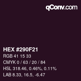 Color code: HEX #290F21 | qconv.com