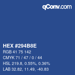 Color code: HEX #294B8E | qconv.com