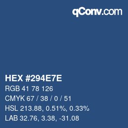 Color code: HEX #294E7E | qconv.com