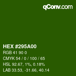 Color code: HEX #295A00 | qconv.com