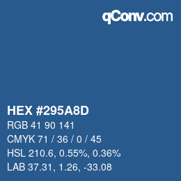 Color code: HEX #295A8D | qconv.com