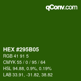 Color code: HEX #295B05 | qconv.com