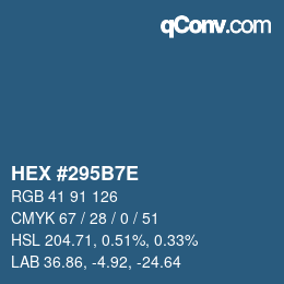Color code: HEX #295B7E | qconv.com
