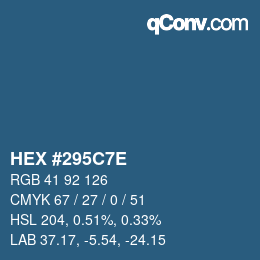 Color code: HEX #295C7E | qconv.com