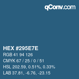 Color code: HEX #295E7E | qconv.com