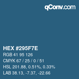 Color code: HEX #295F7E | qconv.com
