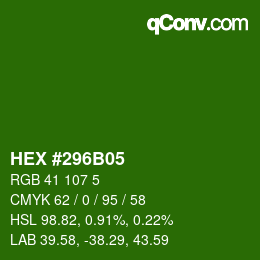 Color code: HEX #296B05 | qconv.com