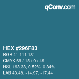 Color code: HEX #296F83 | qconv.com