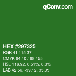 カラーコード: HEX #297325 | qconv.com