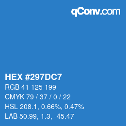 Color code: HEX #297DC7 | qconv.com