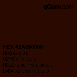 Farbcode: HEX #2A090000 | qconv.com