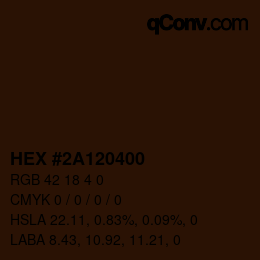 Código de color: HEX #2A120400 | qconv.com