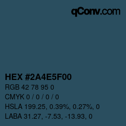 Color code: HEX #2A4E5F00 | qconv.com
