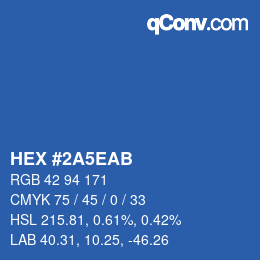 Color code: HEX #2A5EAB | qconv.com
