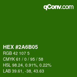 Color code: HEX #2A6B05 | qconv.com