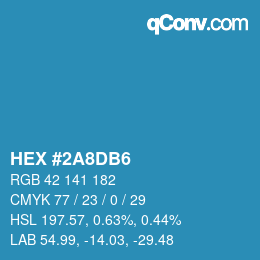Color code: HEX #2A8DB6 | qconv.com