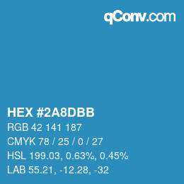 Color code: HEX #2A8DBB | qconv.com