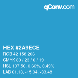 Color code: HEX #2A9ECE | qconv.com