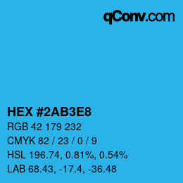 Color code: HEX #2AB3E8 | qconv.com
